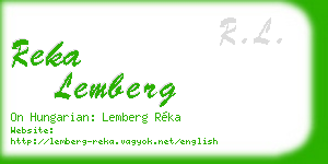 reka lemberg business card